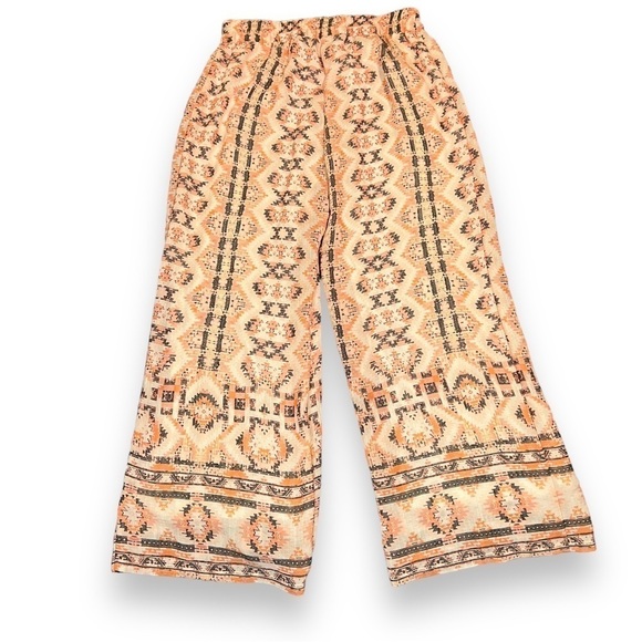 New Directions Aztec Print Palazzo Pants Size Large - Picture 6 of 7